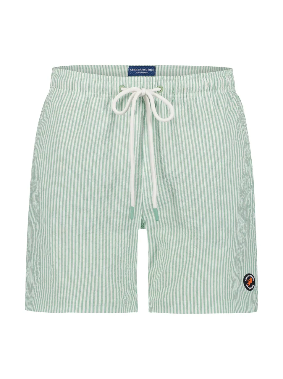 A Fish Named Fred Seersucker Swim Shorts Serenity