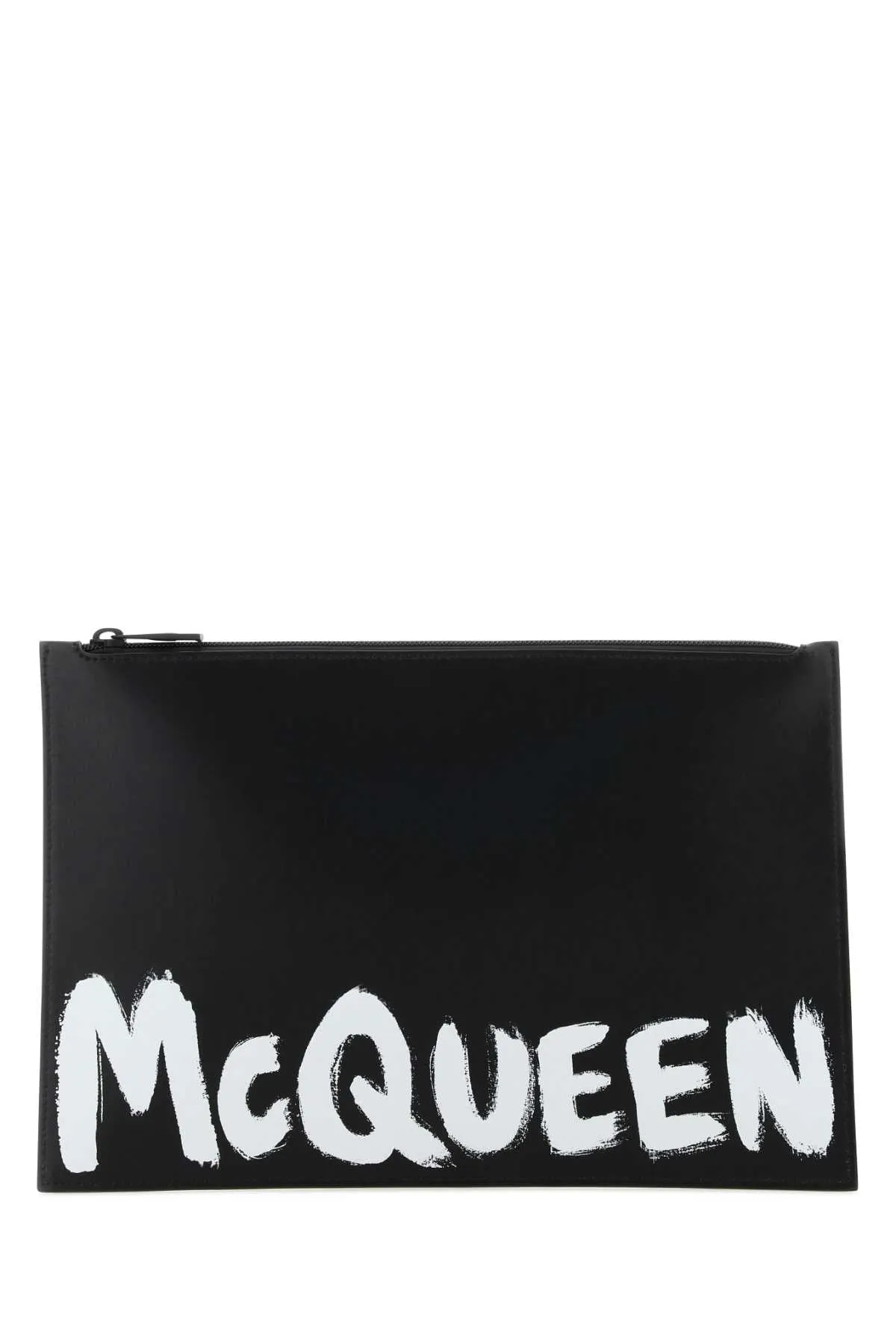 Alexander Mcqueen Black Leather Clutch