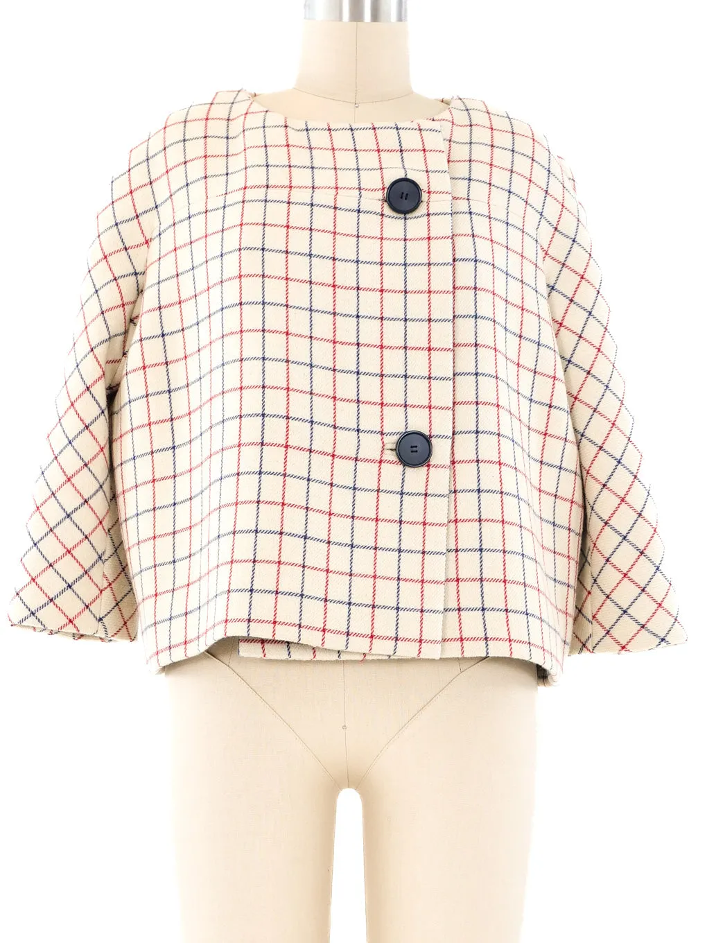 Balenciaga Checkered Wool Jacket