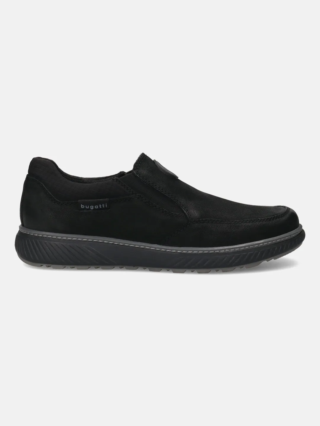 bugatti Black Premium Leather  Slip On