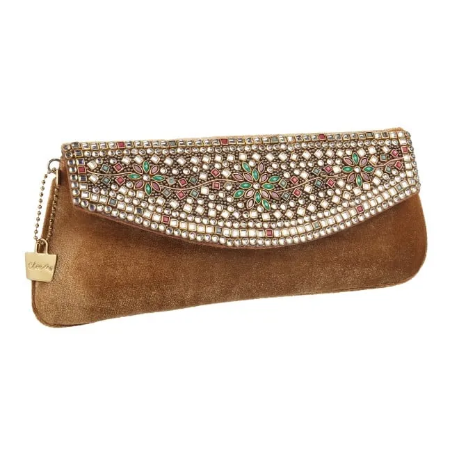 Cheemo Women Antic-gold Clutch