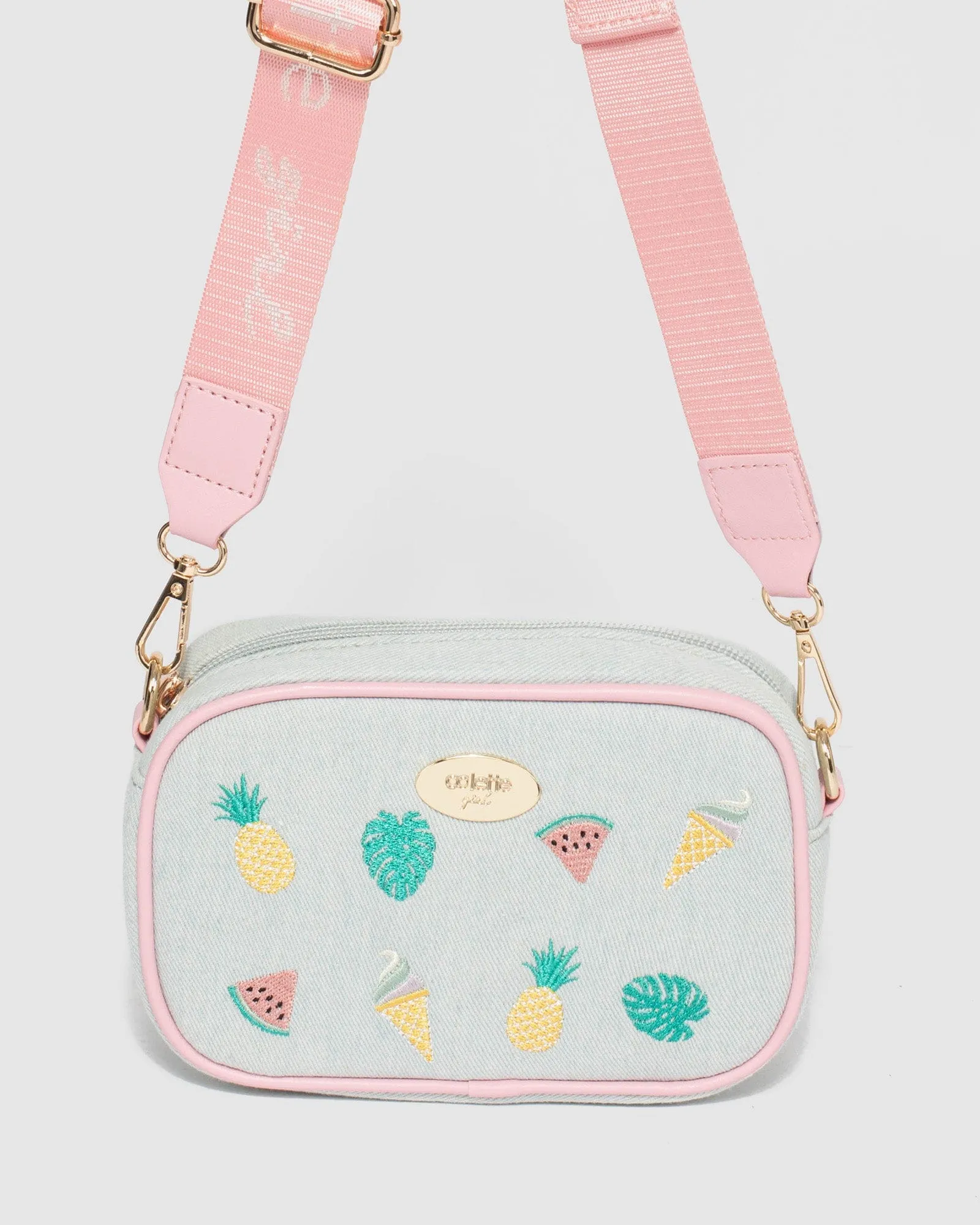 Denim Gianna Kids Fruit Crossbody Bag