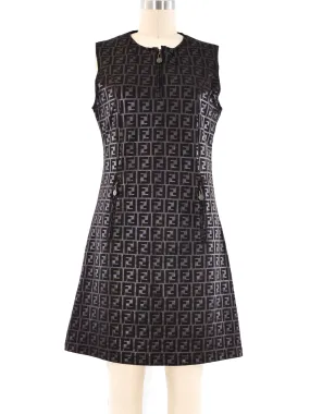 Fendi Monogram Jacquard Mini Dress