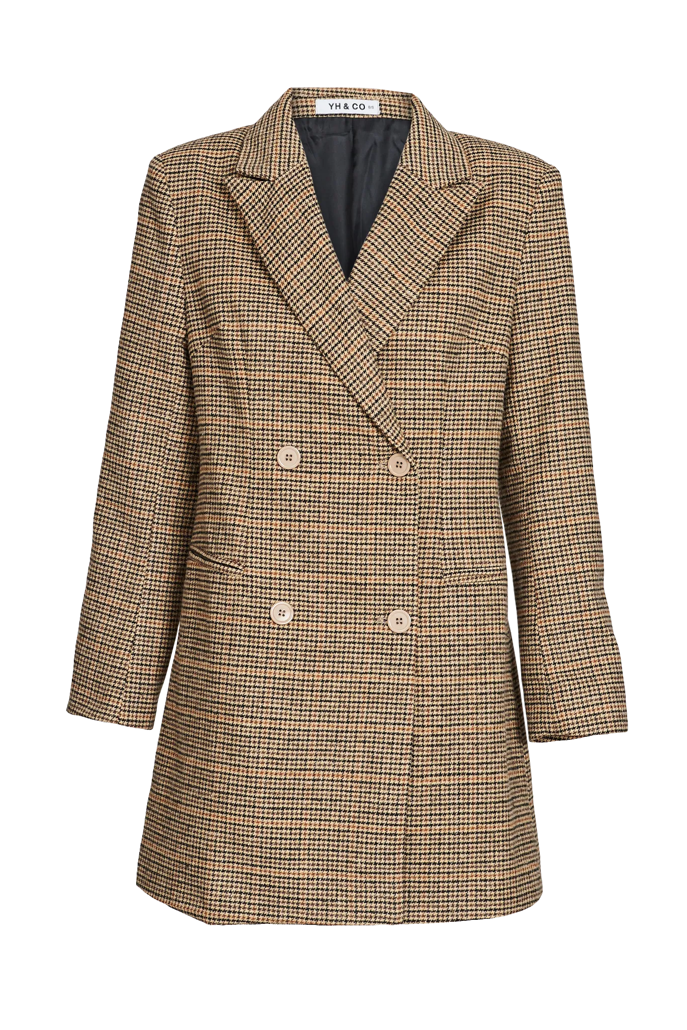 Forli Coat In Brown Check