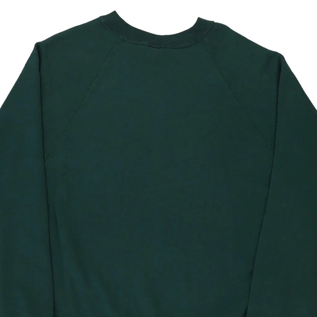 Fruit Of The Loom Sweatshirt - 2XL Green Cotton Blend