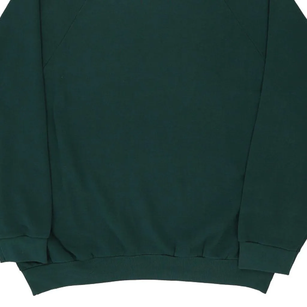 Fruit Of The Loom Sweatshirt - 2XL Green Cotton Blend