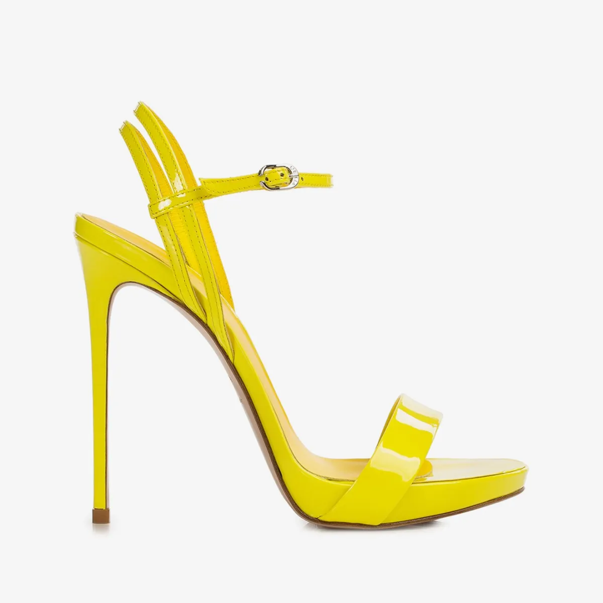 GWEN SANDAL 120 mm Star yellow patent leather sandal