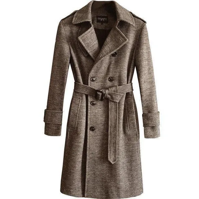 Herringbone Winter Coat For Men