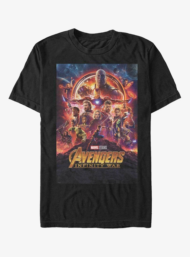 Hot Topic Marvel Avengers Infinity War Poster T-Shirt