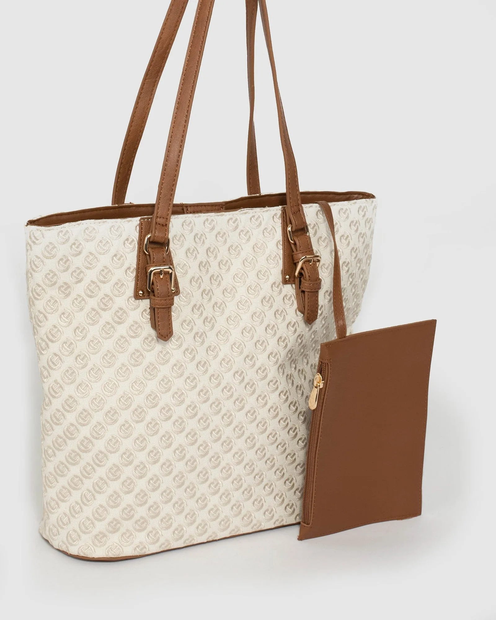 Ivory Christina Pouch Tote Bag