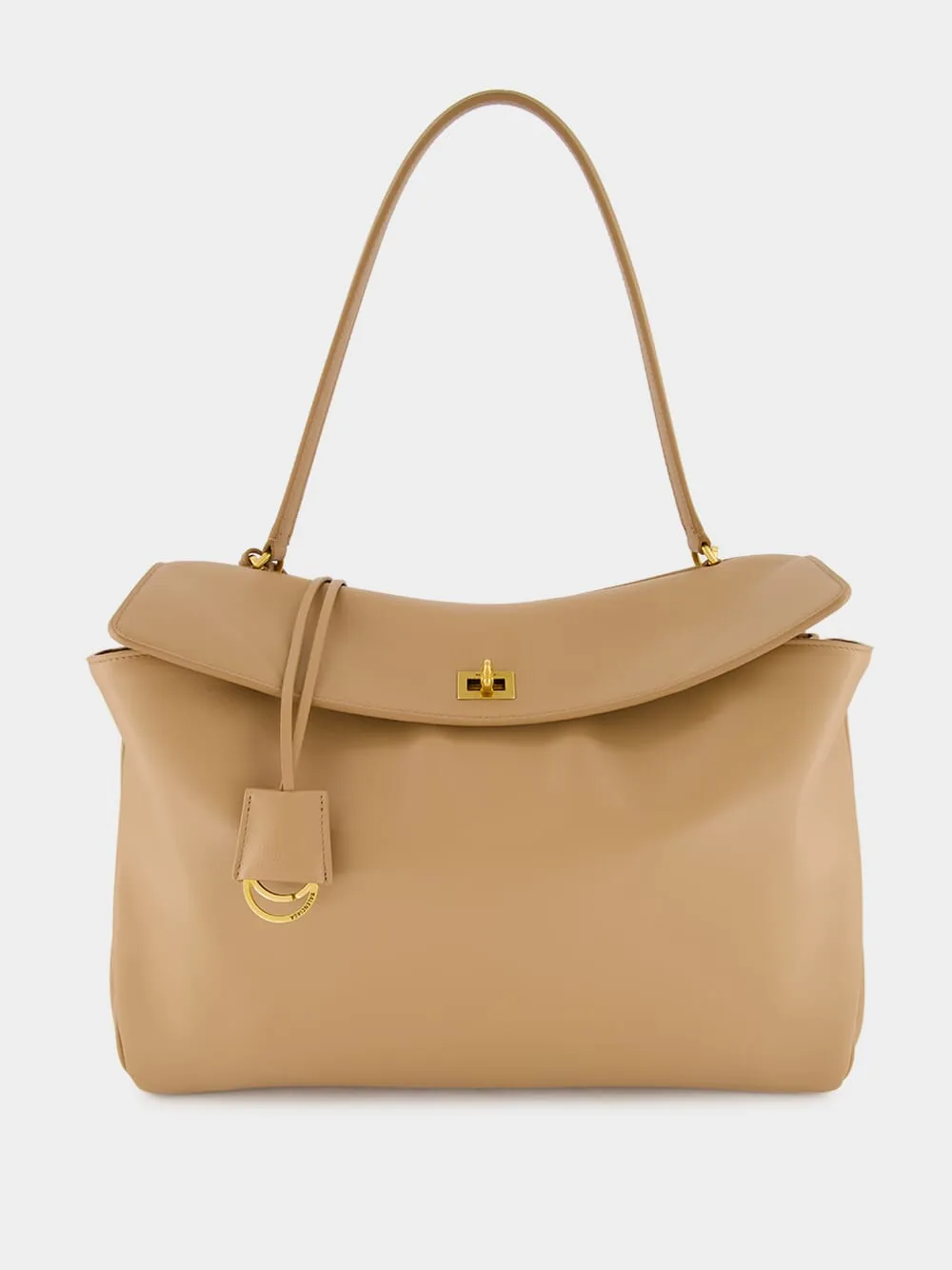 Latte Rodeo Large Smooth Calfskin Handbag