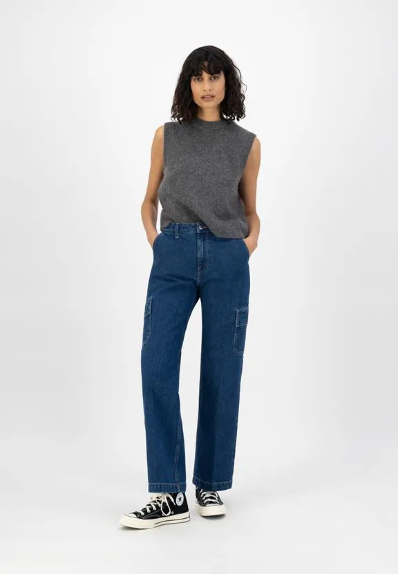 MUD Jeans Wilma Works Jeans Stone Indigo Blue
