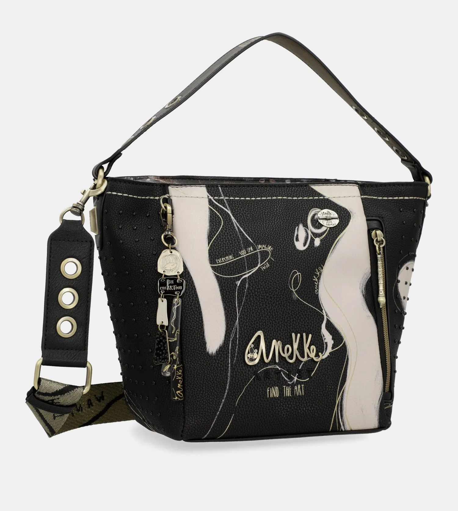 Nature Shodō medium black handbag
