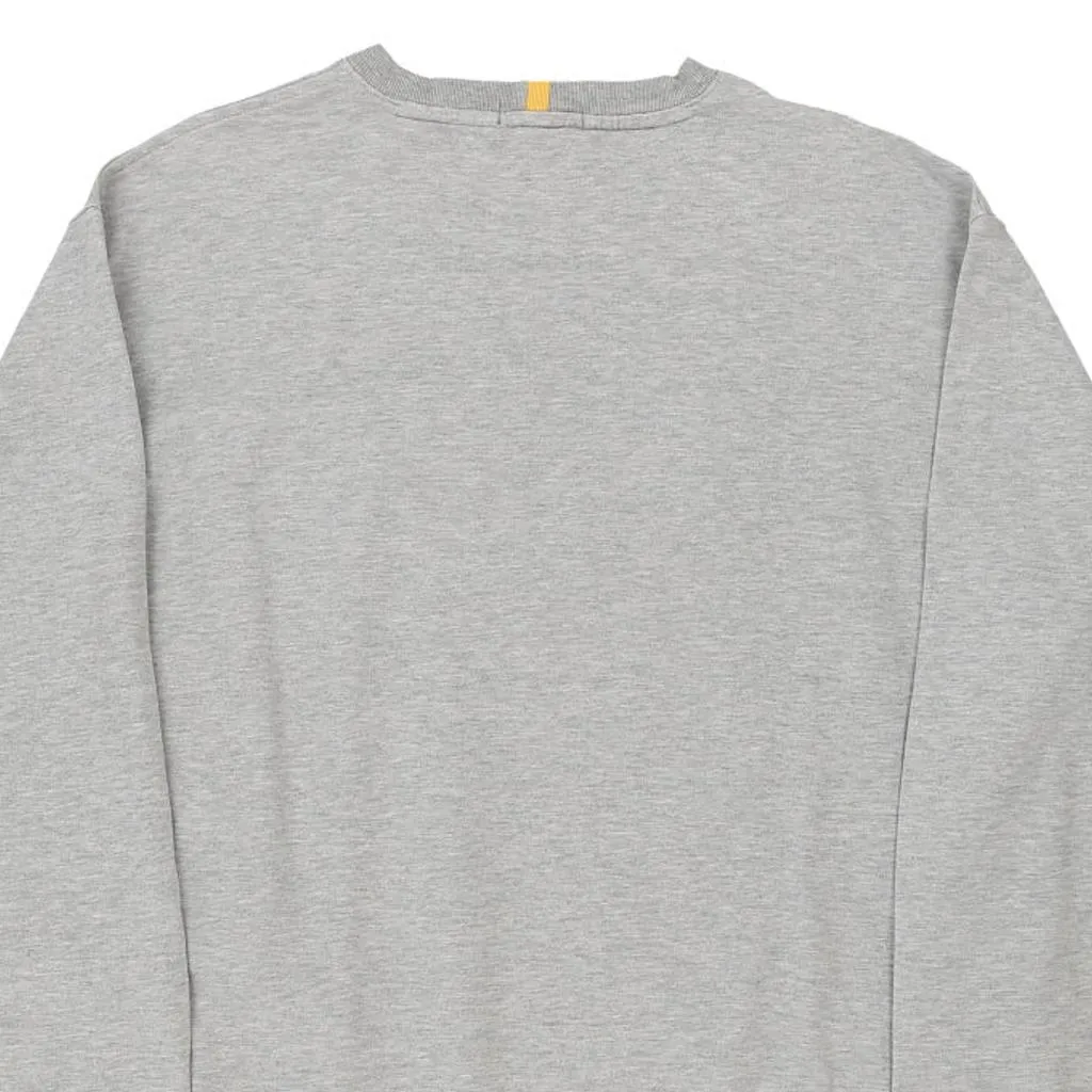 Nautica Spellout Sweatshirt - Large Grey Cotton Blend