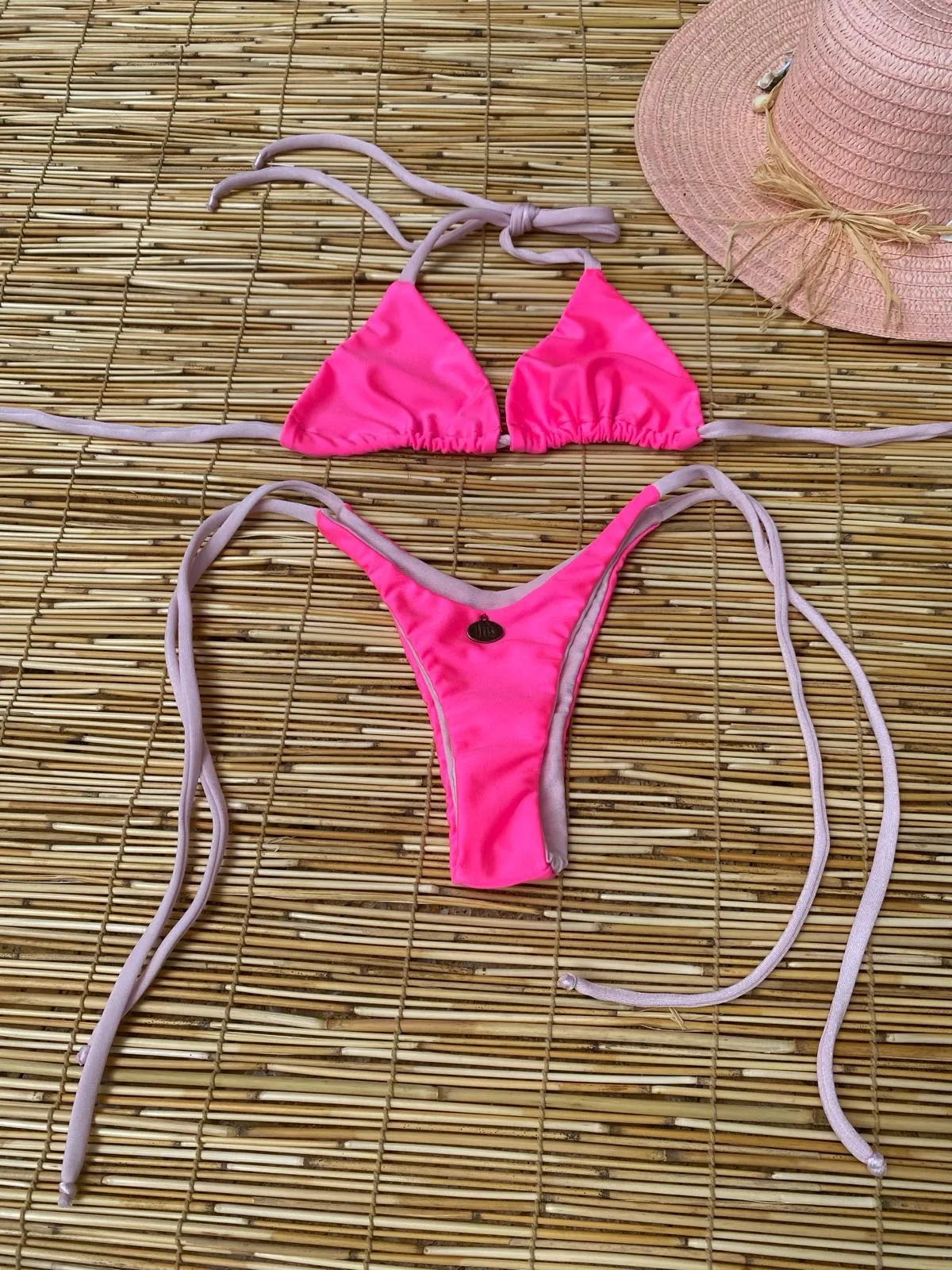 NEON PINK WONDERFUL LACE BIKINI - PROMO