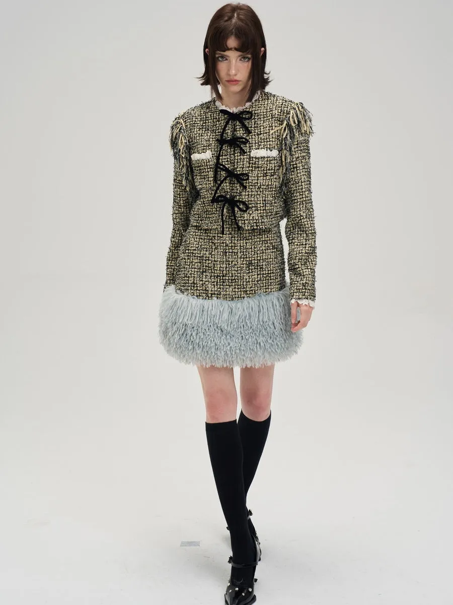 Nichi Tassel Tweed Classy One-Piece