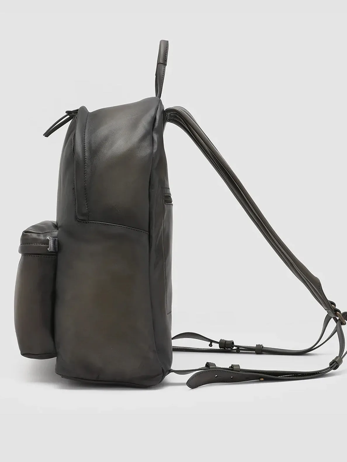 OC PACK - Green Leather Backpack