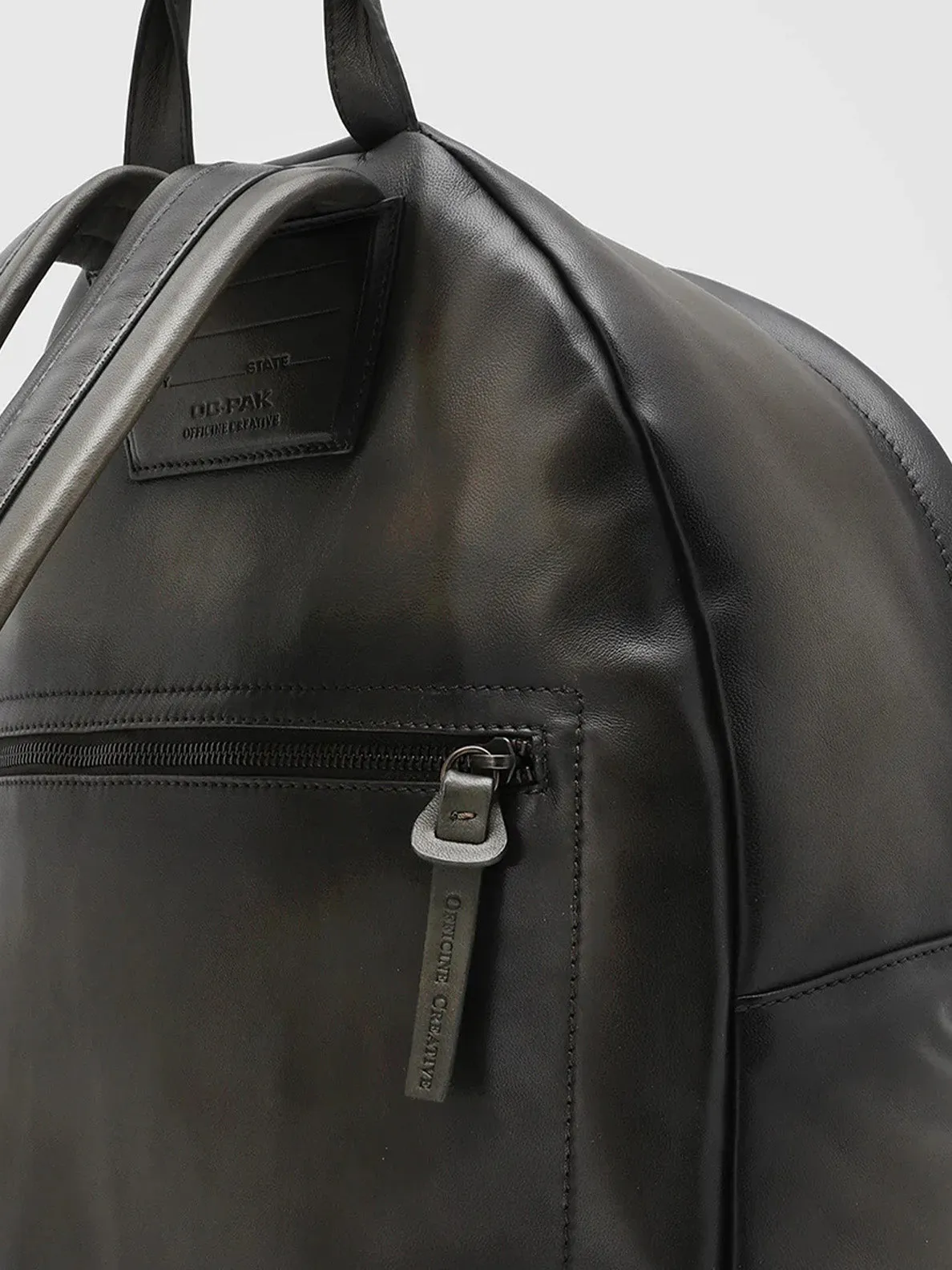 OC PACK - Green Leather Backpack