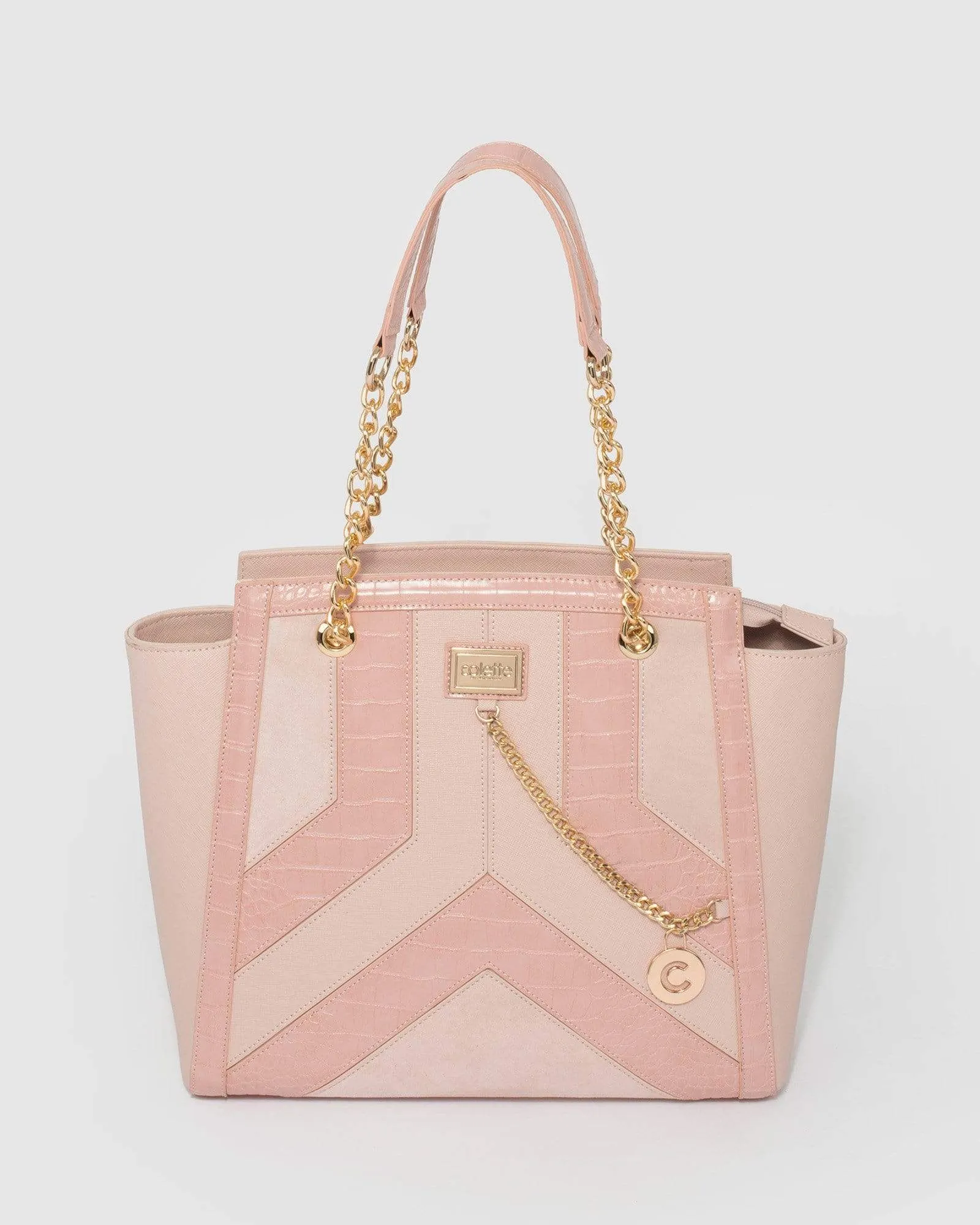 Pink Keily Chain Tote Bag