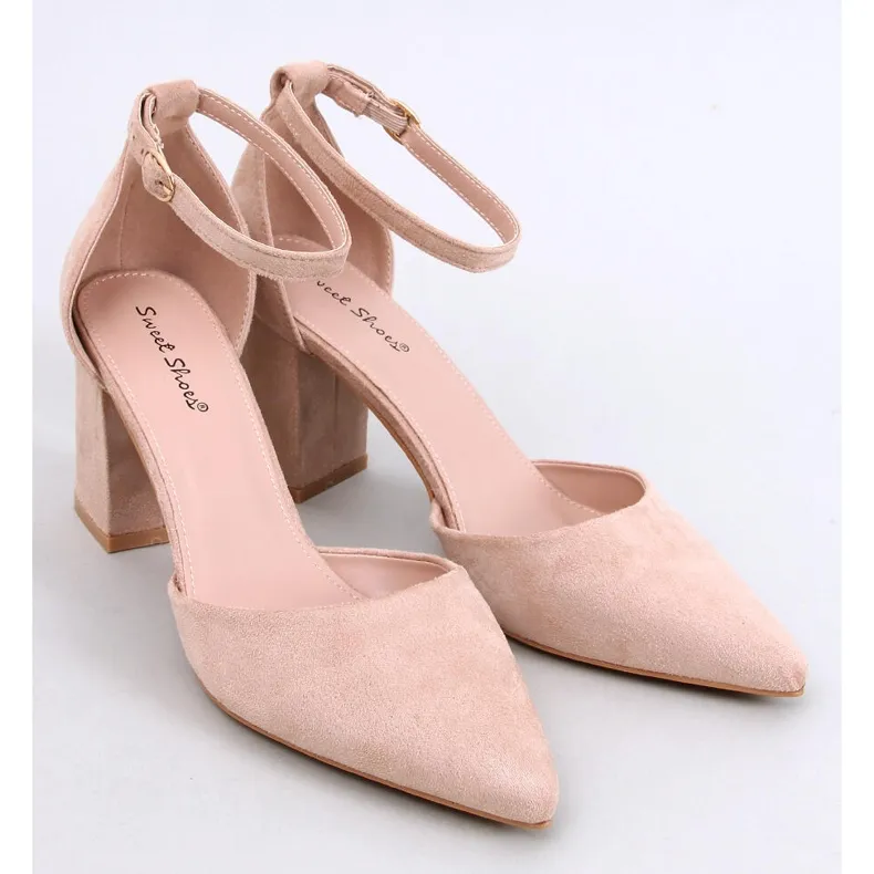 Pozzi Beige ankle-strap pumps
