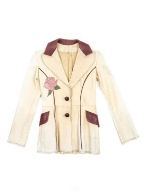 Rare 1960s East West Musical Instruments Leather Blazer