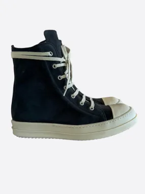 Rick Owens Black & White Hightop Sneakers