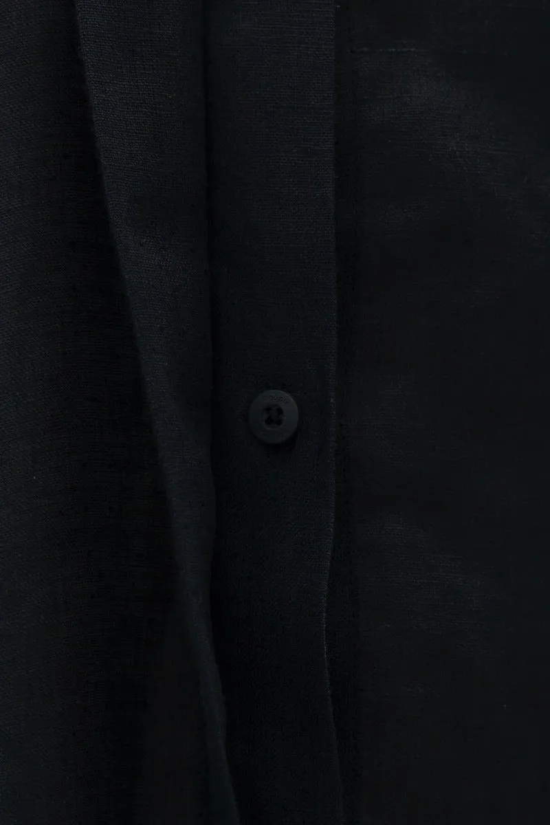 Seville  - Short Sleeves Shirt - Licorice
